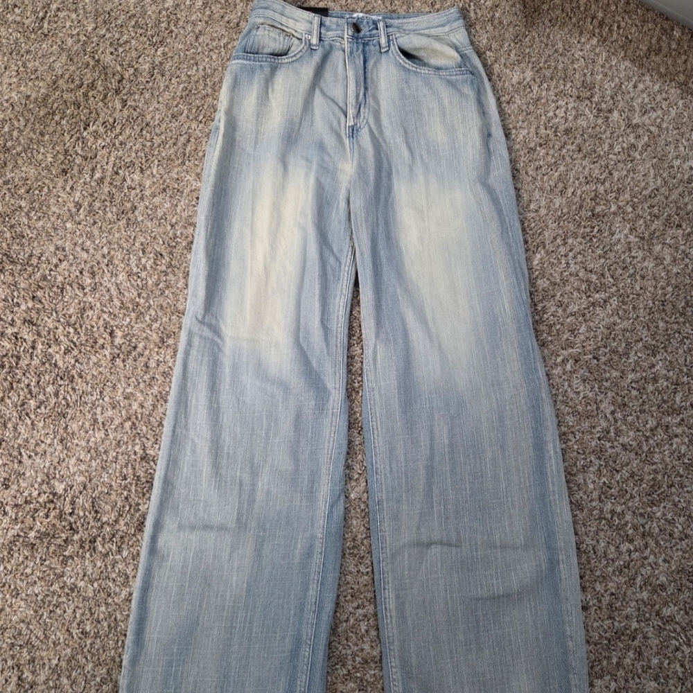 Lewkin Korean Brand High Rise Soft Baggy Woman's Jeans